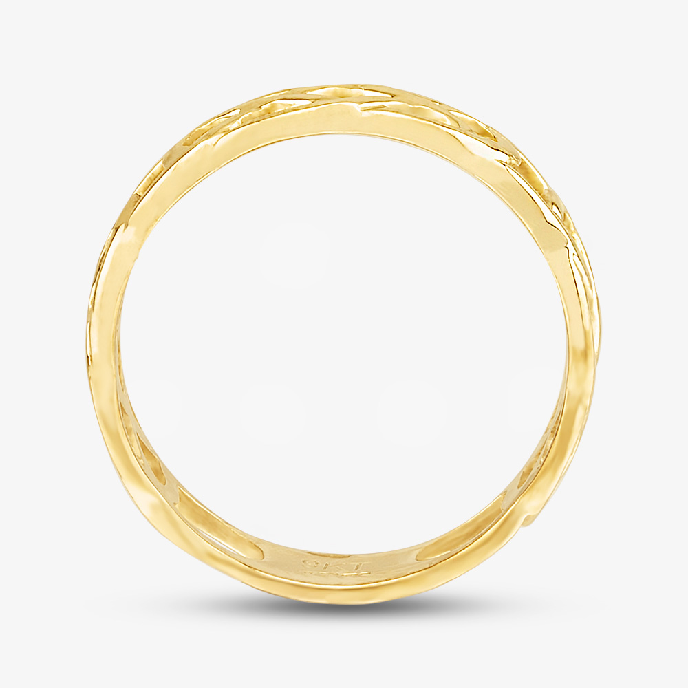 9ct Yellow Gold Open Celtic Style Band Ring S1605Y