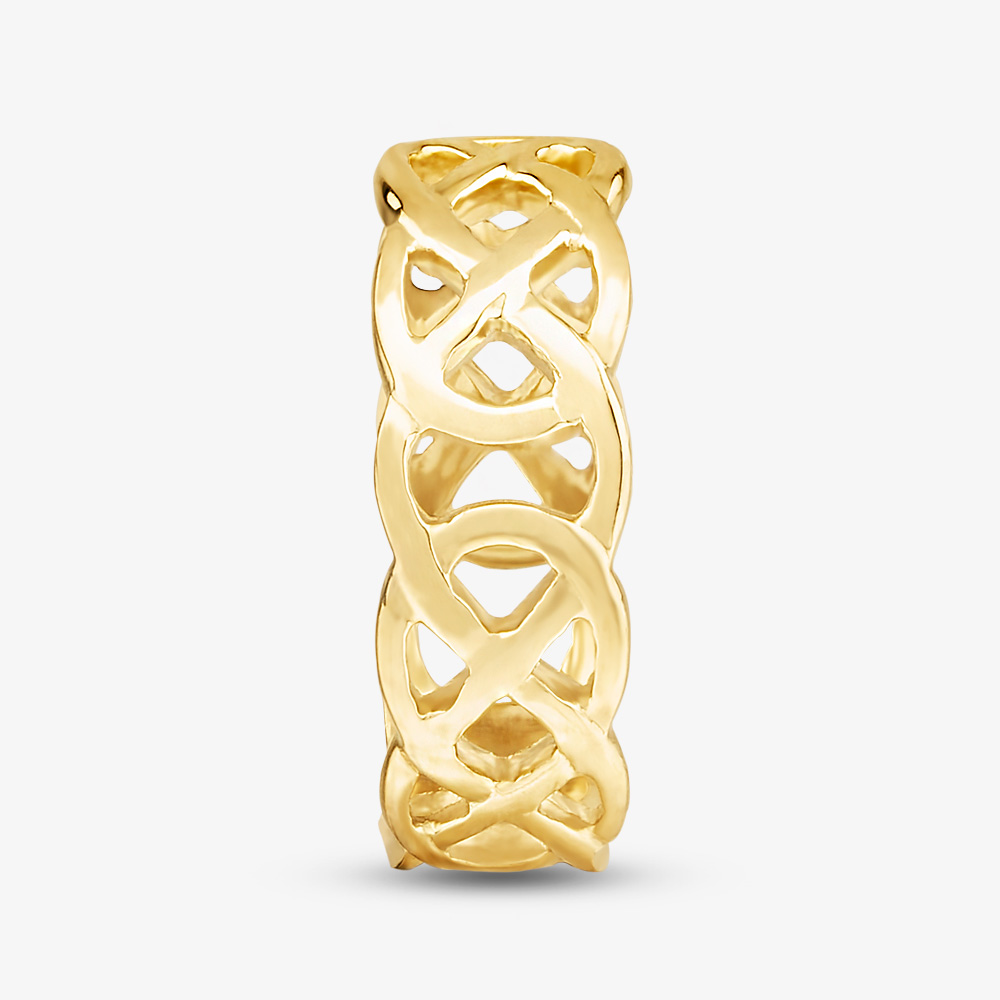 9ct Yellow Gold Open Celtic Style Band Ring S1605Y