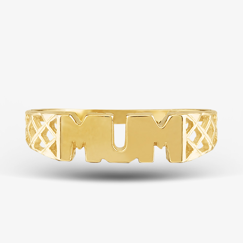 9ct Yellow Gold MUM Ring S1741Y