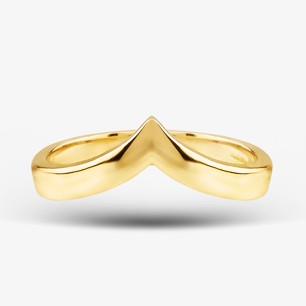 9ct Yellow Gold Wishbone Ring PL210Y