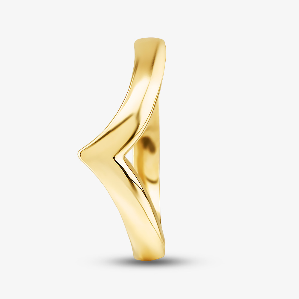9ct Yellow Gold Wishbone Ring PL210Y