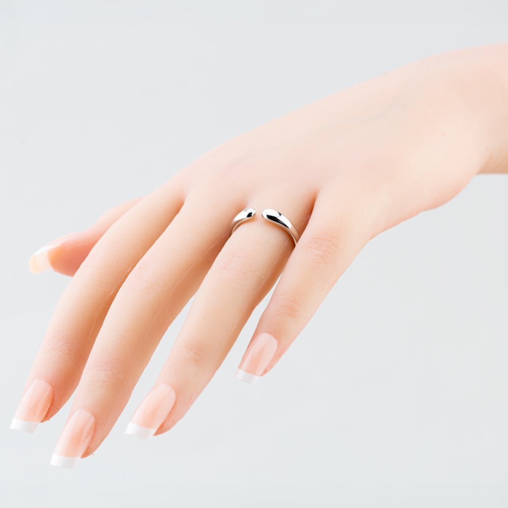 Sterling Silver Plain Open Torque Ring SR07844A
