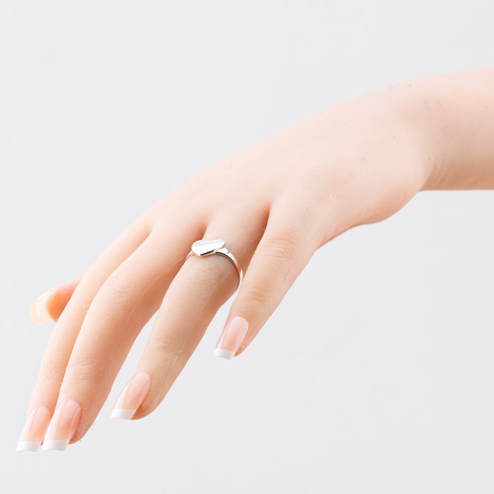 Sterling Silver Patterned Heart Ring S2048