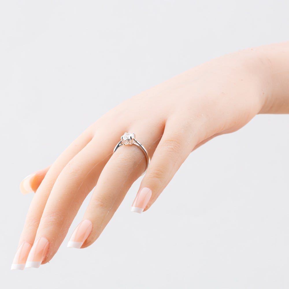 Sterling Silver Briliant Cut Cubic Ziroconia Solitaire Ring S2126