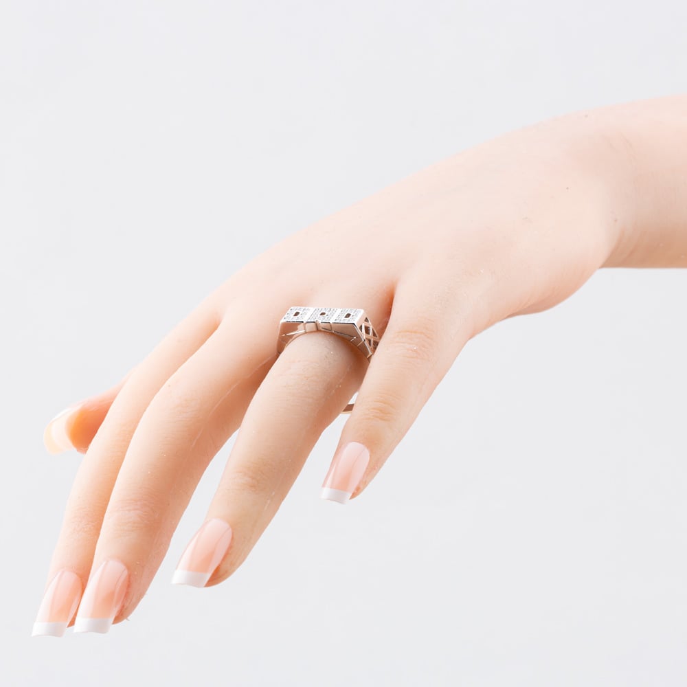Sterling Silver Brilliant Cut Cubic Zirconia Dad Ring S2078