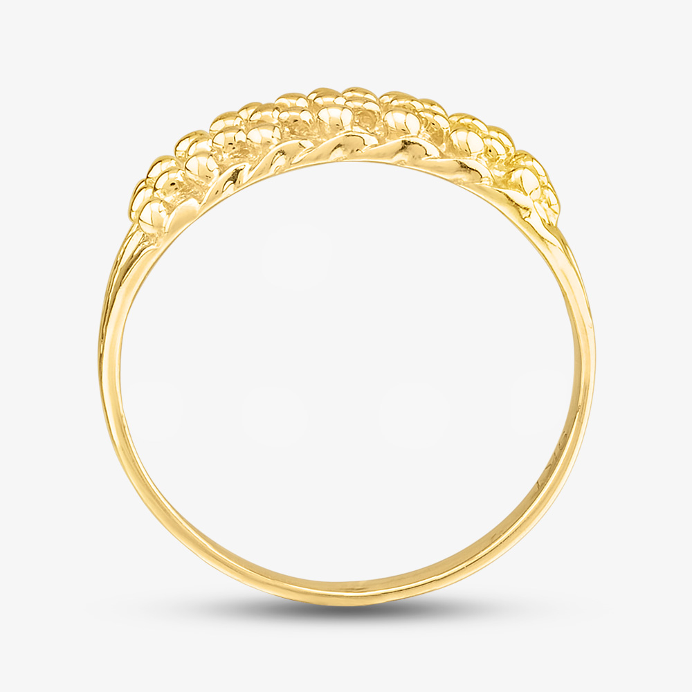 9ct Yellow Gold Five Row Keeper Ring PL056