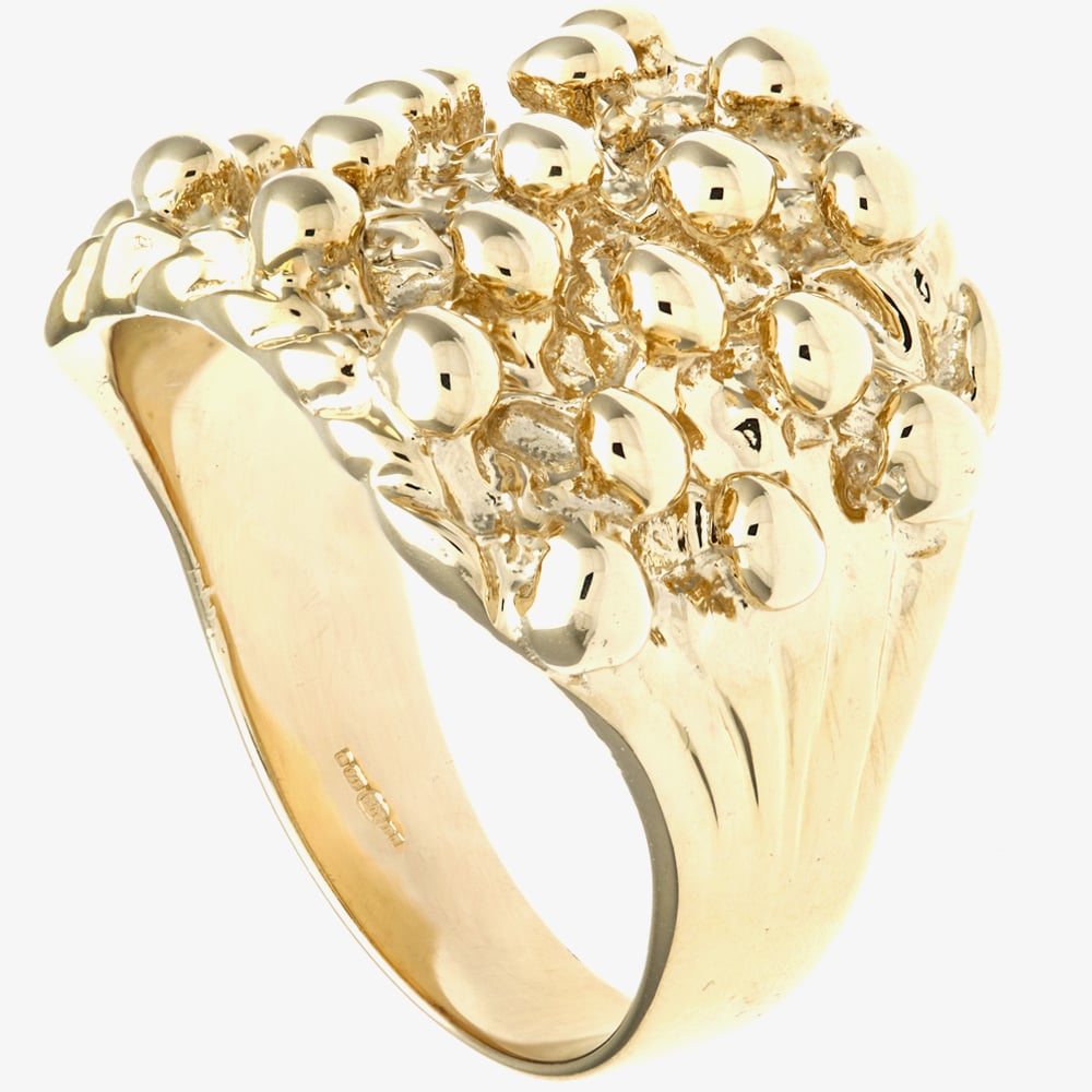 9ct Yellow Gold Five Row Keeper Ring PL168