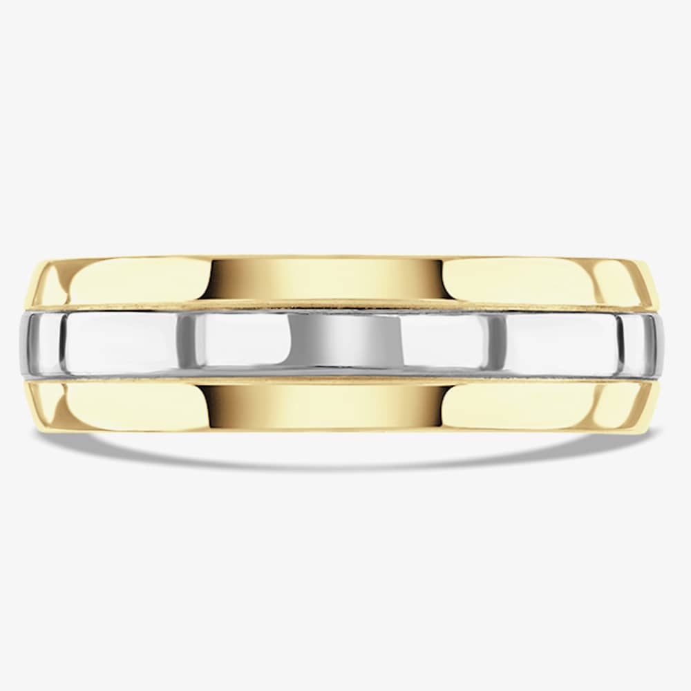 Brown & Newirth Flux 18ct Yellow & White Gold 5mm Ring 6005 5.0