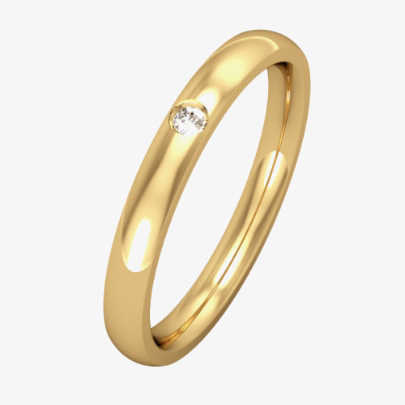 9ct 2.5mm 1 Diamond Court Wedding Ring ST-R43BVA