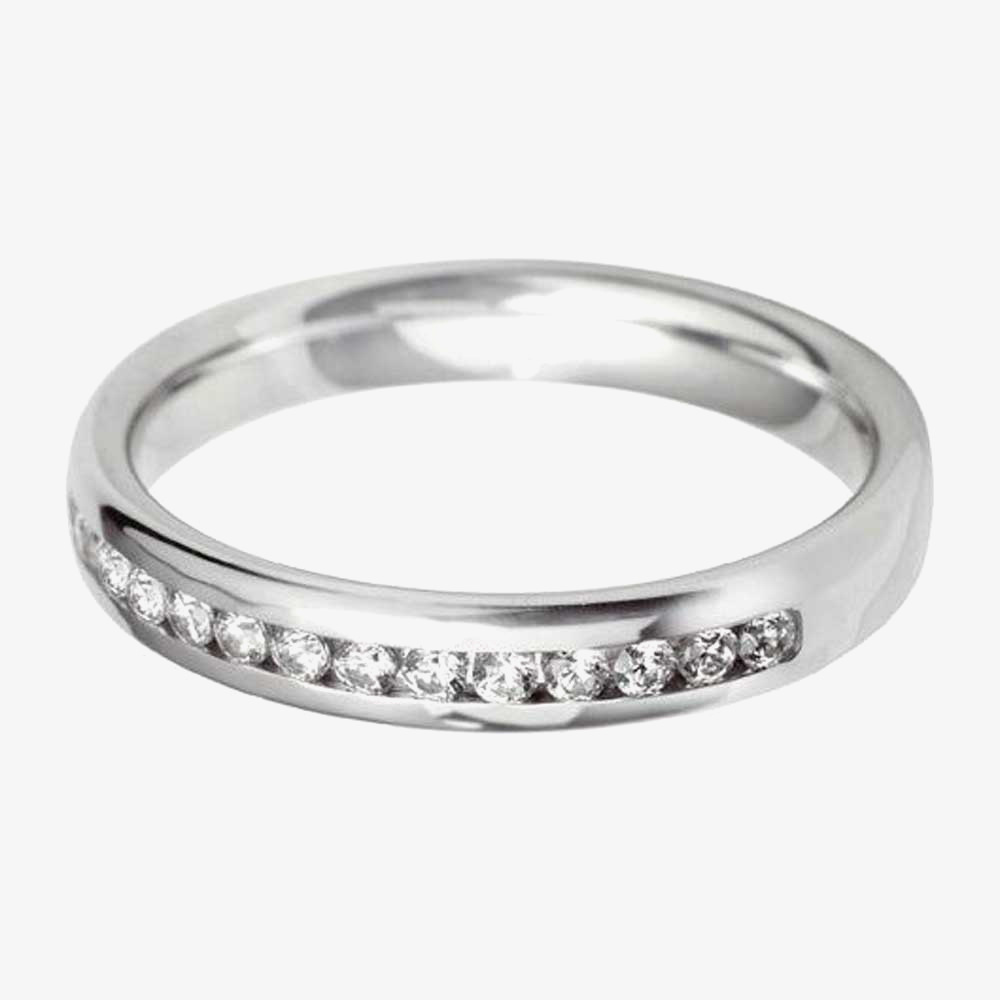 Platinum 2.5mm Channel Set Diamond Court Wedding Ring WGH5/2.5R125PlaT HSI