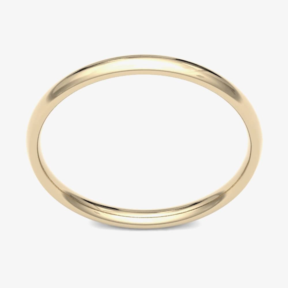 18ct Yellow Gold 2.0mm Medium Court Wedding Ring 2LMC-18Y