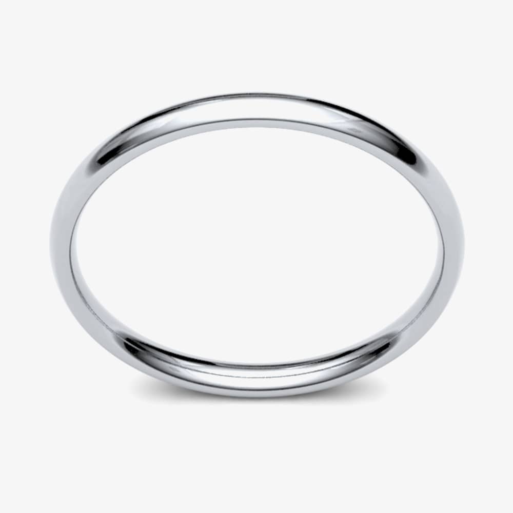 Platinum 2.0mm Medium Court Wedding Ring 2LMC-PT