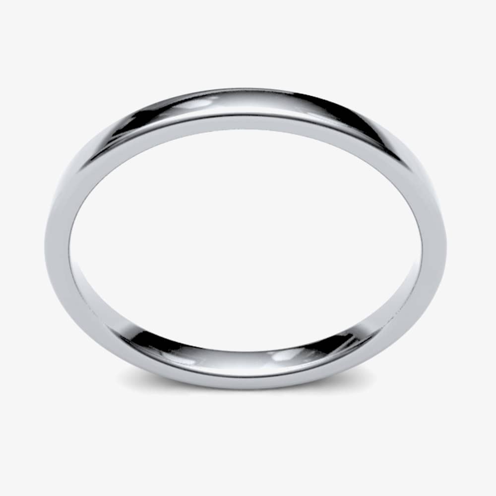 Platinum 2.0mm Soft Court Wedding Ring 2LMS-PT