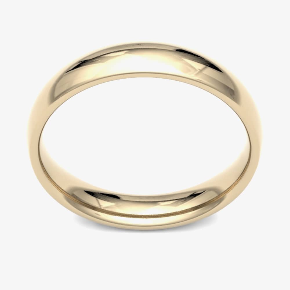 9ct Yellow Gold 4.0mm Medium Court Wedding Ring 4GMC-9Y