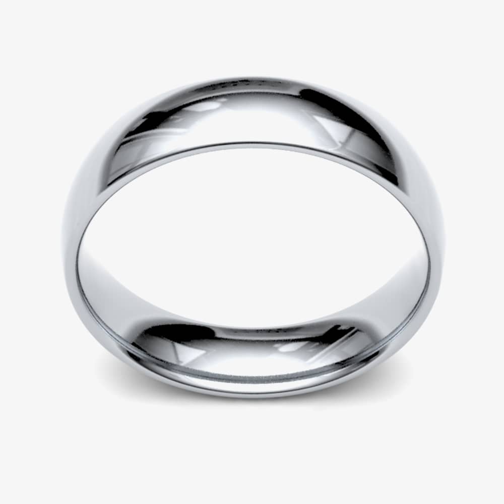 Platinum 5.0mm Light Court Wedding Ring 5GLC-PT