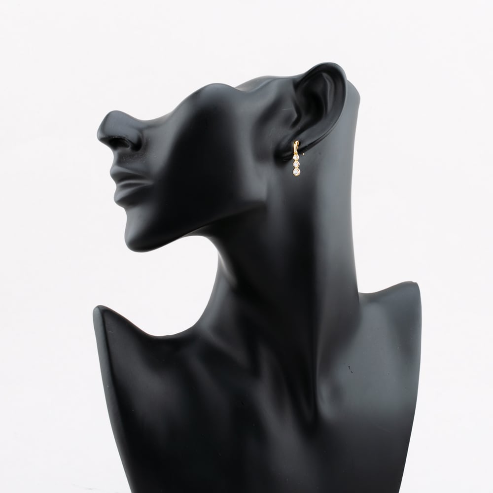 Gold Plated 0.25ct Lab Grown Diamond Triple Drop Earrings LGE46753-25