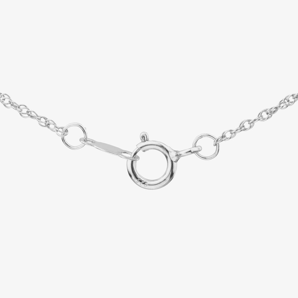 Sterling Silver 0.25ct Certificated Brilliant Cut Lab Grown Diamond Pear Shaped Cluster Pendant Necklace LGP40247-25