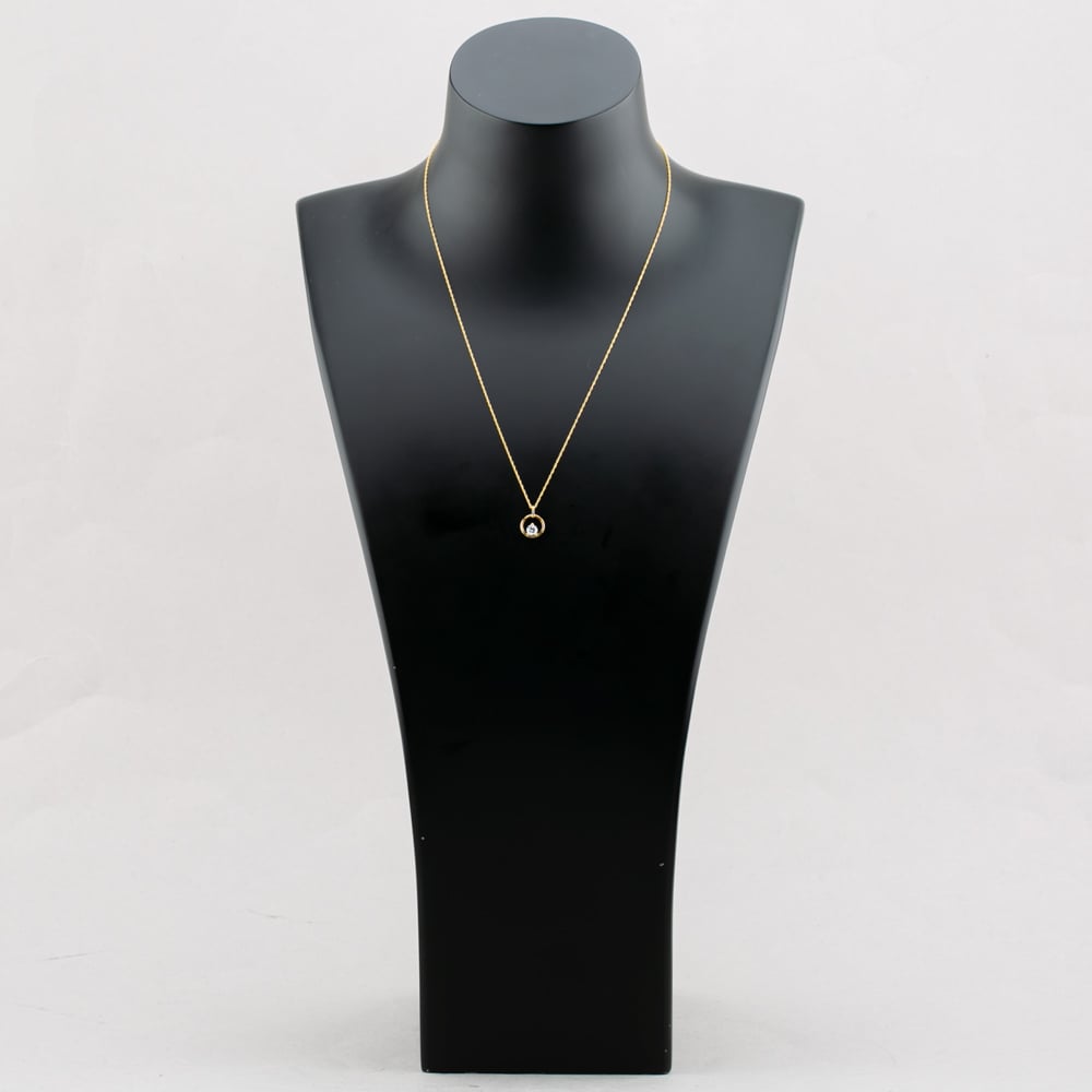 Gold Plated 0.25ct Lab Grown Diamond Open Circle Necklace LGP46865-25