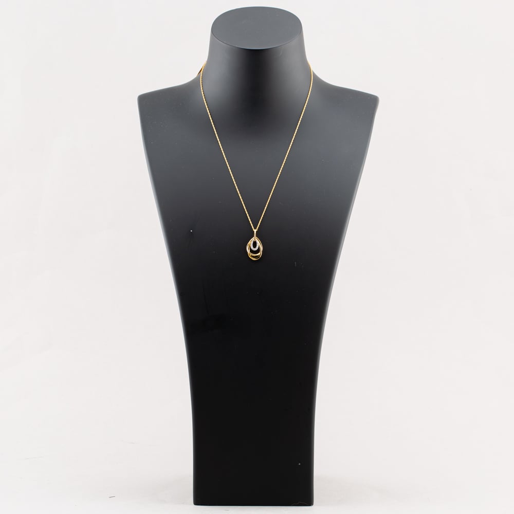 Gold Plated 0.10ct Certificated Brilliant Cut Lab Grown Diamond Oval Pendant Necklace LGP47085