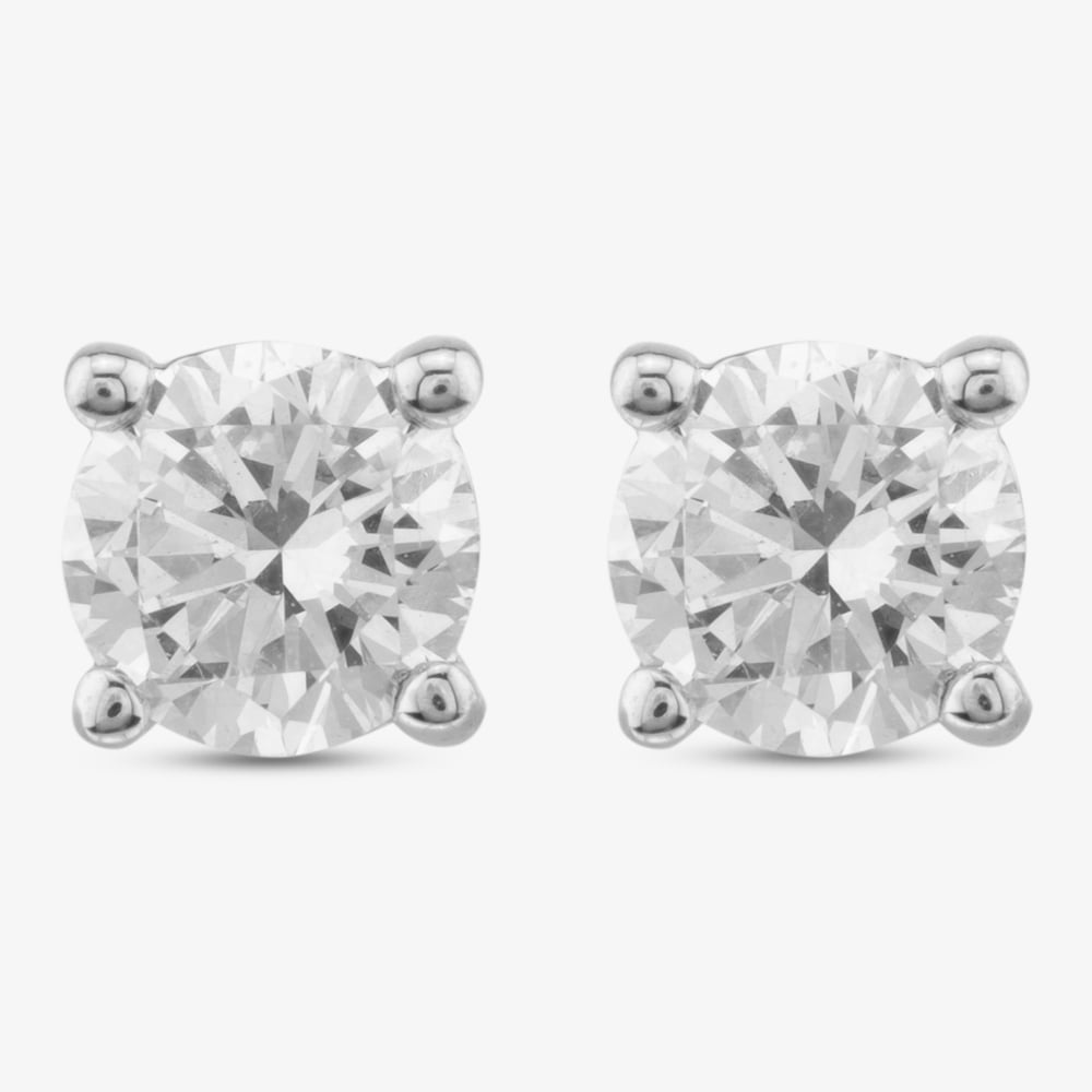 18ct White Gold 0.55ct Brilliant Cut Lab Grown Diamond Stud Earrings 118NM-W002