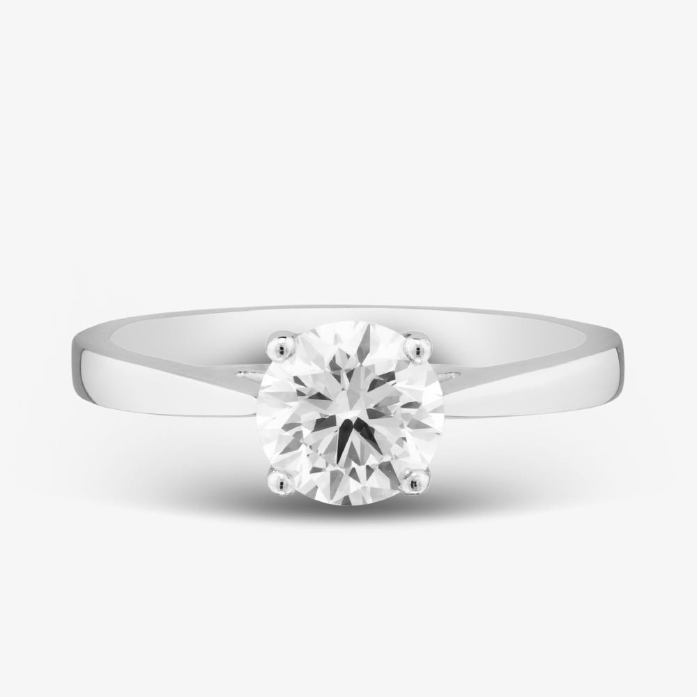 Platinum 1.01ct Certificated Brilliant Cut Lab Grown Diamond Solitaire Ring 015MT-P002