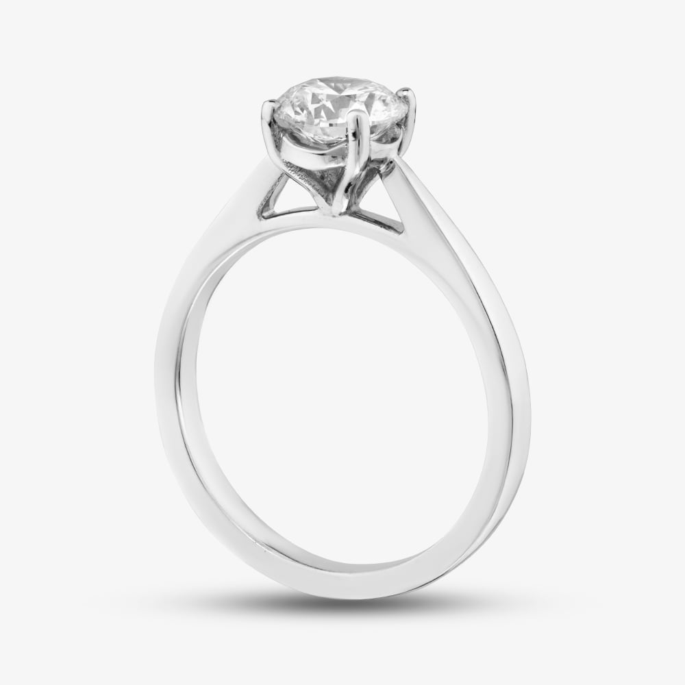 Platinum 1.01ct Certificated Brilliant Cut Lab Grown Diamond Solitaire Ring 015MT-P002