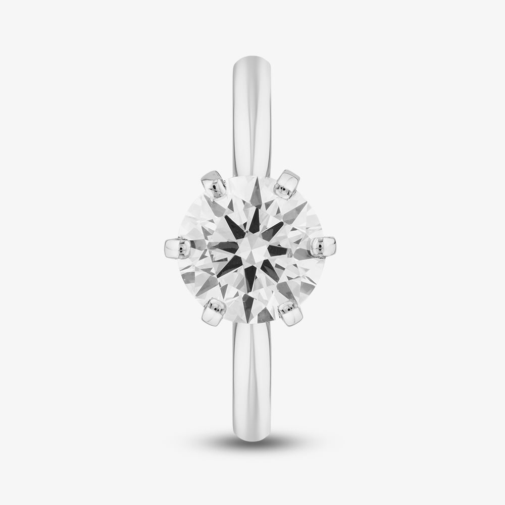 Platinum 2.00ct Certificated Brilliant Cut Lab Grown Diamond Solitaire Ring 01HLY-P013