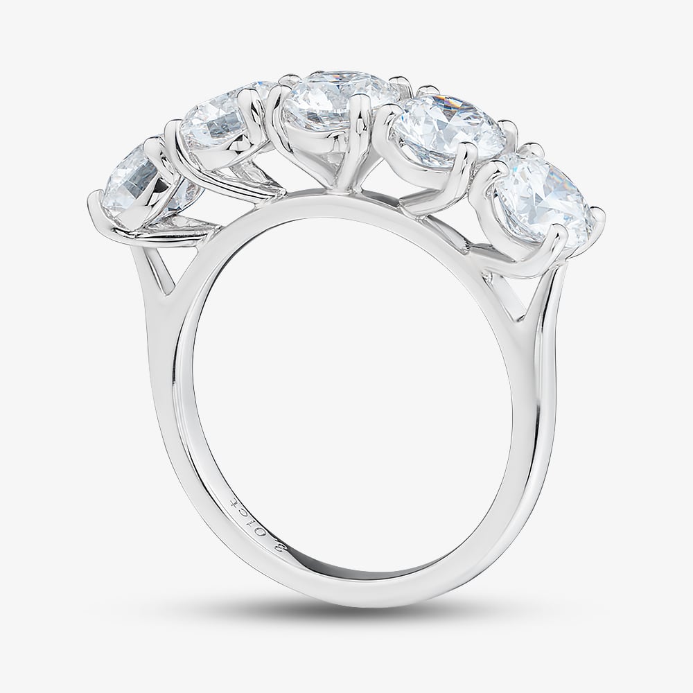 Platinum 3.01ct Certificated Round Cut Lab Grown Diamond Eternity Ring U3740
