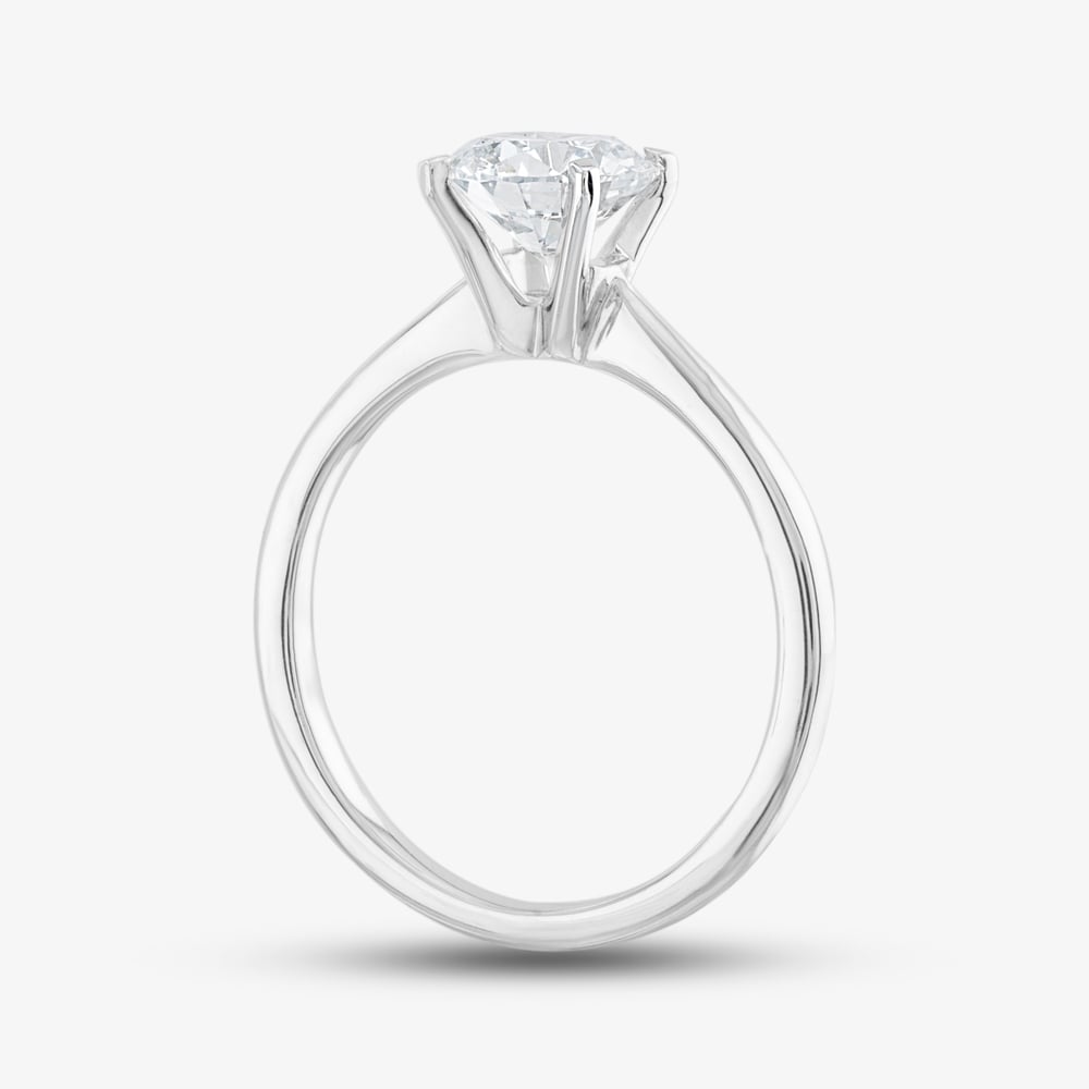 9ct White Gold 1.00ct Certificated Brilliant Cut Lab Grown Diamond Solitaire Ring LGR21614-100 (WG)