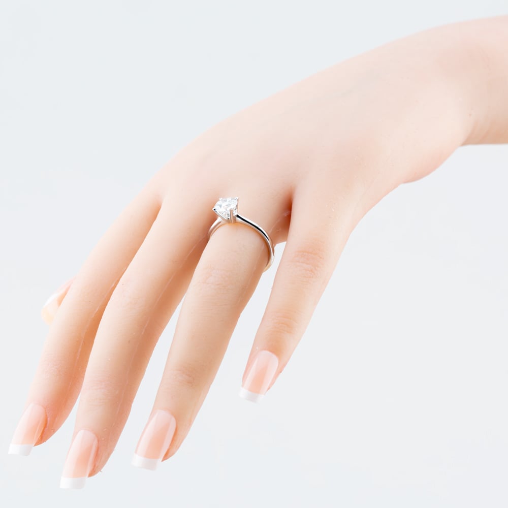 9ct White Gold 1.00ct Certificated Brilliant Cut Lab Grown Diamond Solitaire Ring LGR21614-100 (WG)