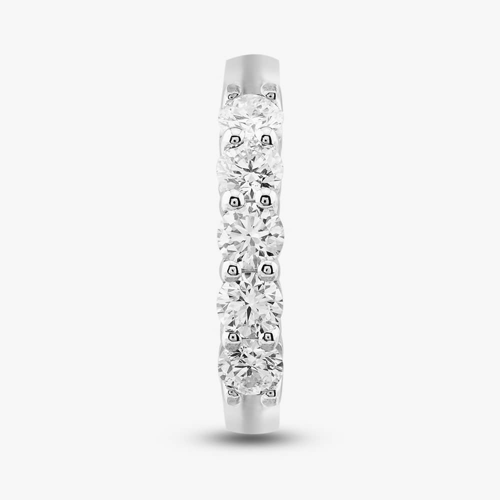 9ct White Gold 1.00ct Brilliant Cut Lab Grown Diamond Half Eternity Ring LGR5555-100 (WG)