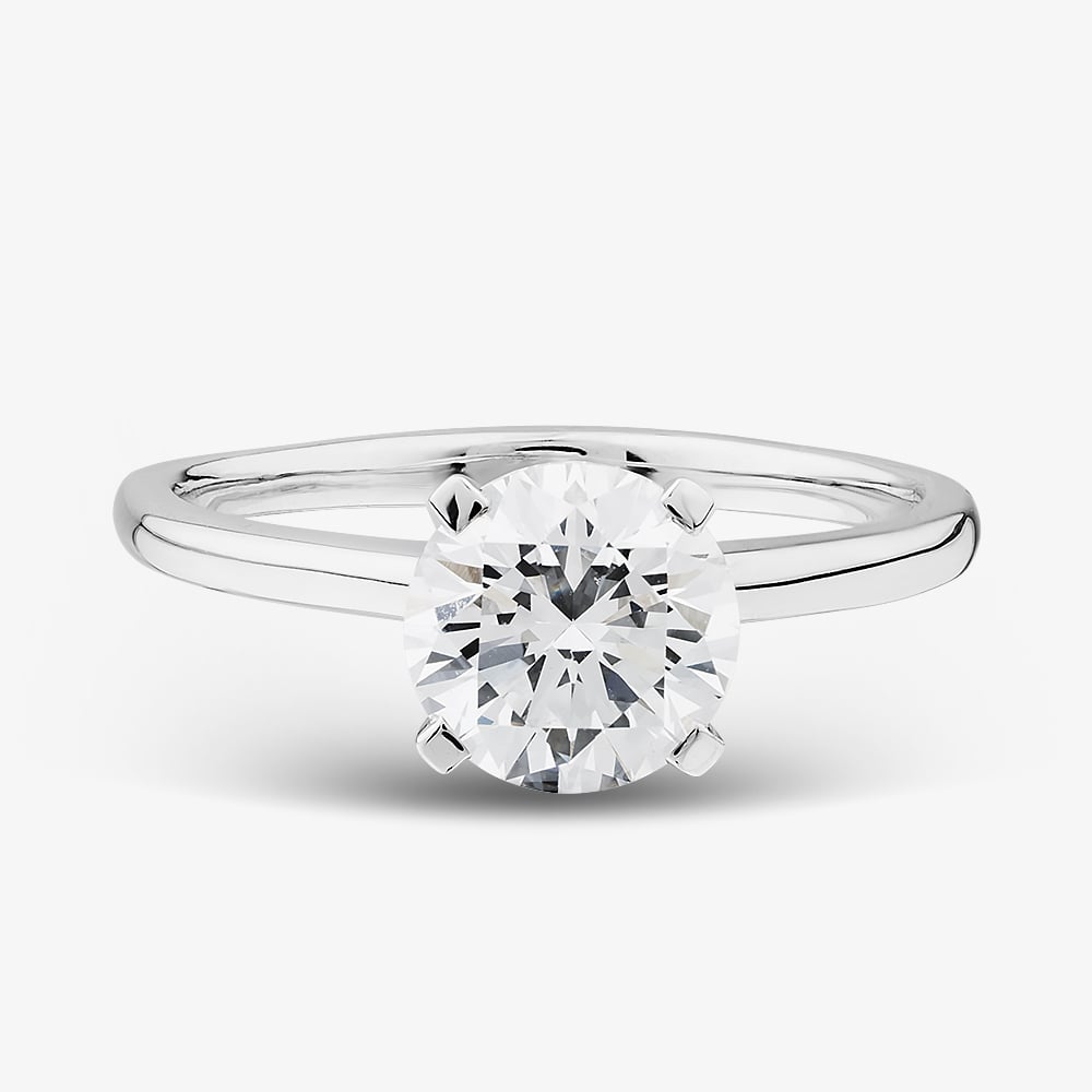 9ct White Gold 2.00ct Certificated Brilliant Cut Lab Grown Diamond Solitaire Ring LGR43281-200A