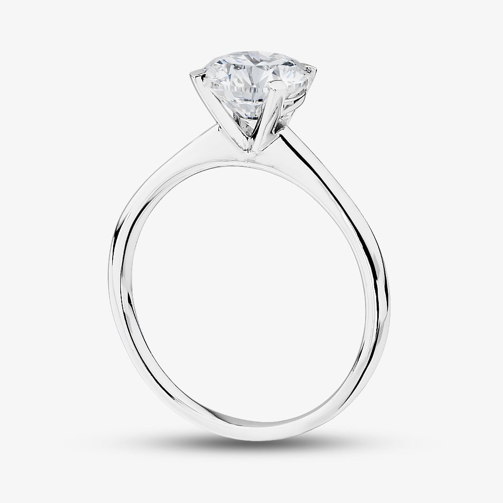 9ct White Gold 2.00ct Certificated Brilliant Cut Lab Grown Diamond Solitaire Ring LGR43281-200A