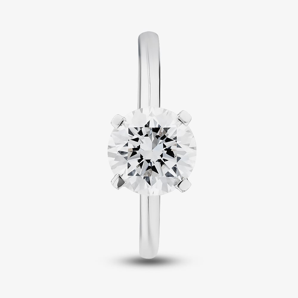 9ct White Gold 2.00ct Certificated Brilliant Cut Lab Grown Diamond Solitaire Ring LGR43281-200A