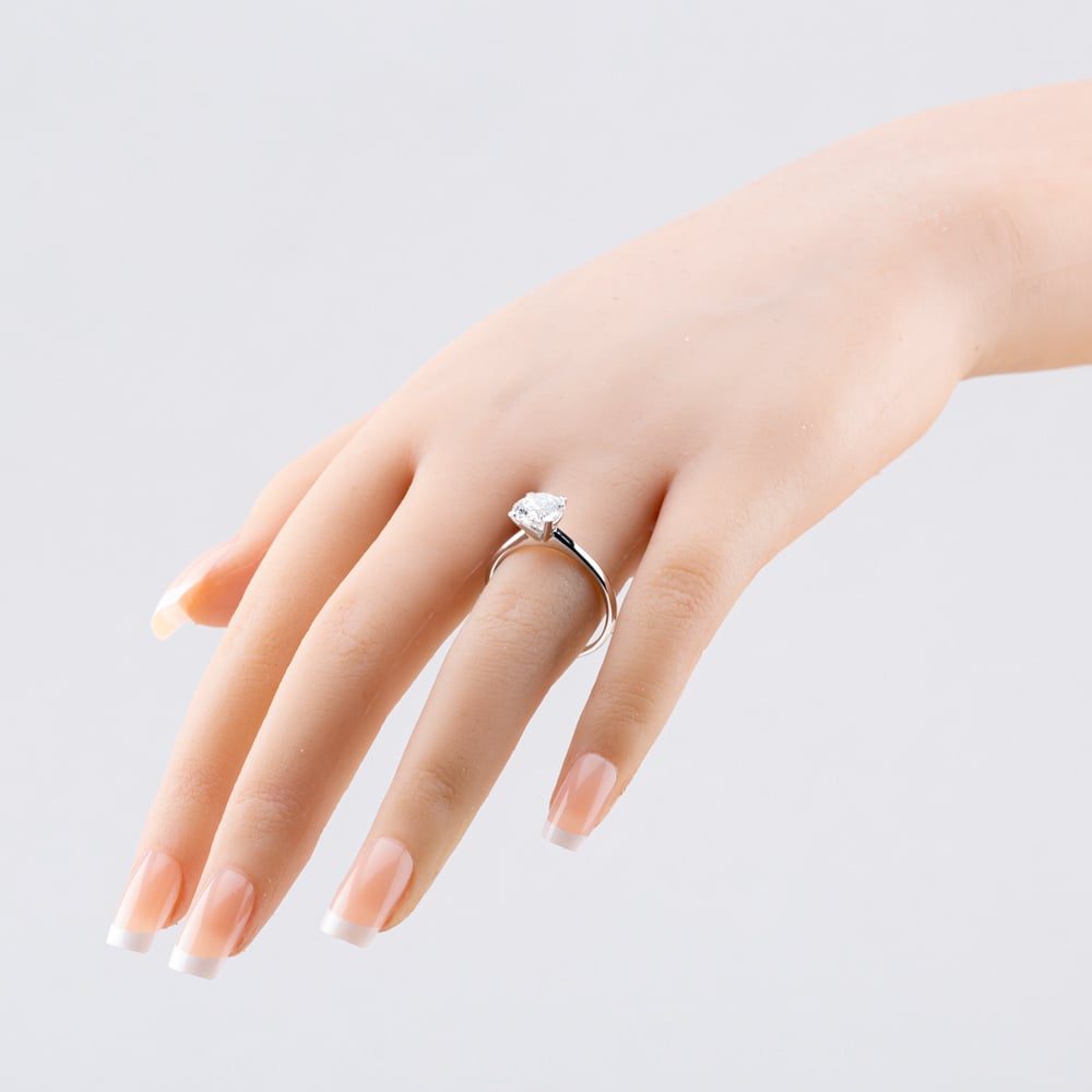 9ct White Gold 2.00ct Certificated Brilliant Cut Lab Grown Diamond Solitaire Ring LGR43281-200A