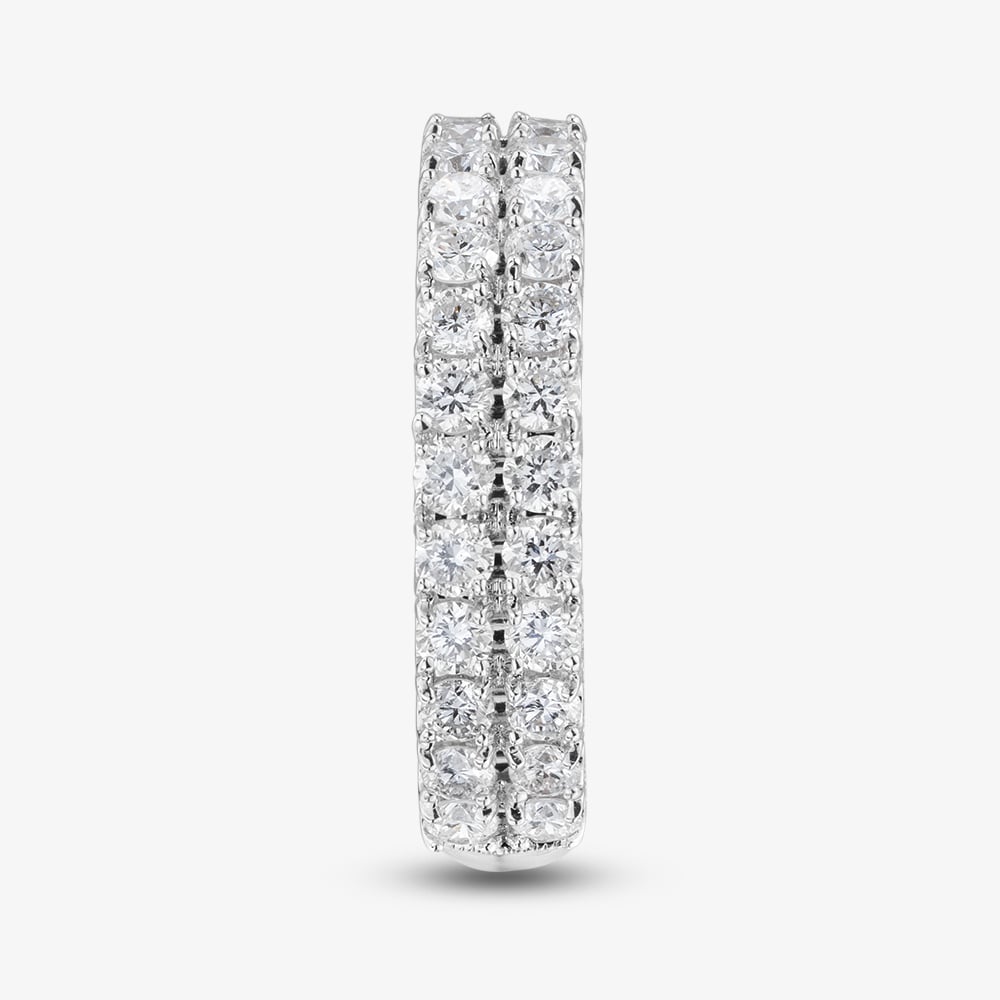 9ct White Gold 1.00ct Lab Grown Diamond Two Row Ring LGR34374-100CH