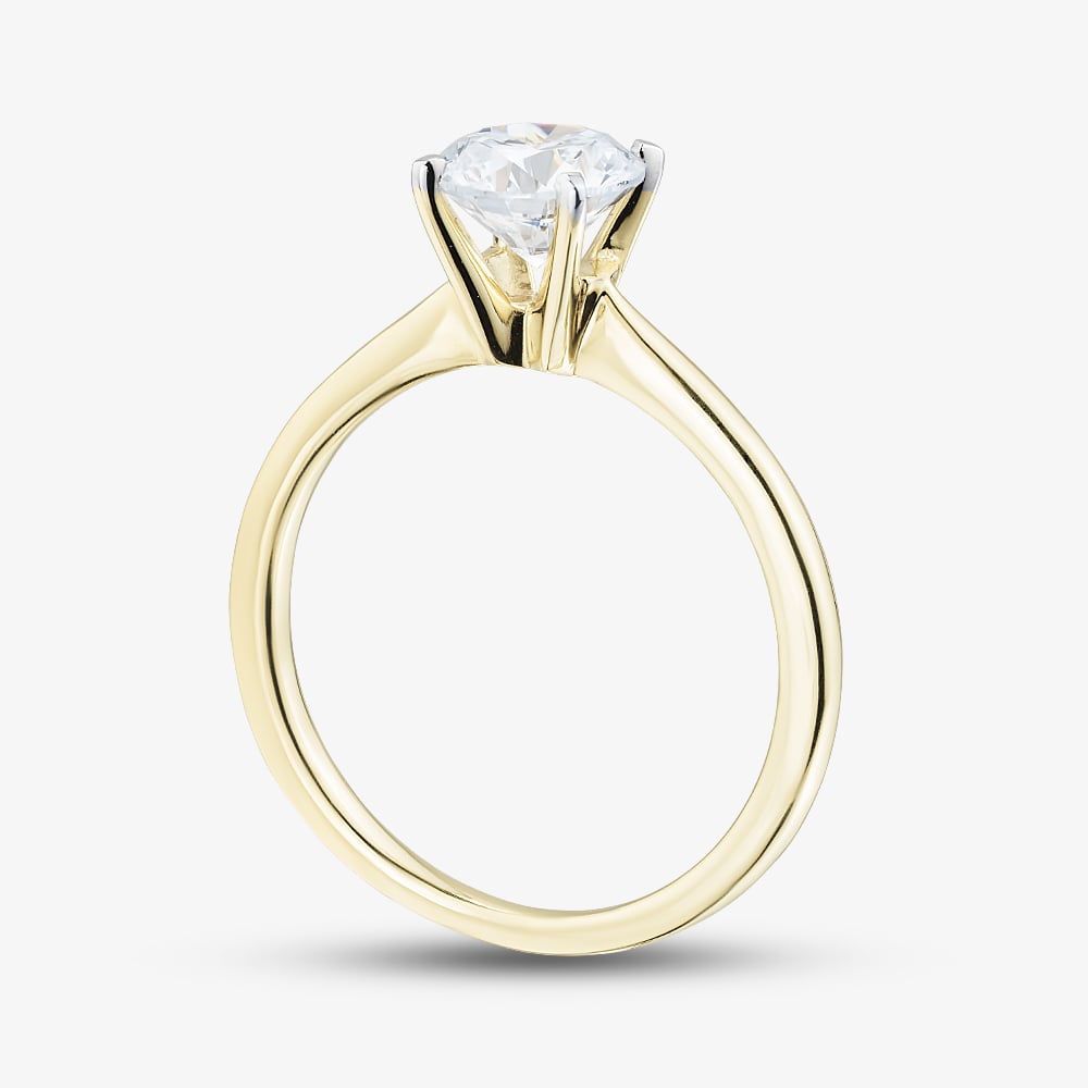 9ct Yellow Gold 1.00ct Brilliant Cut Lab Grown Diamond Solitaire Ring LGR21614-100