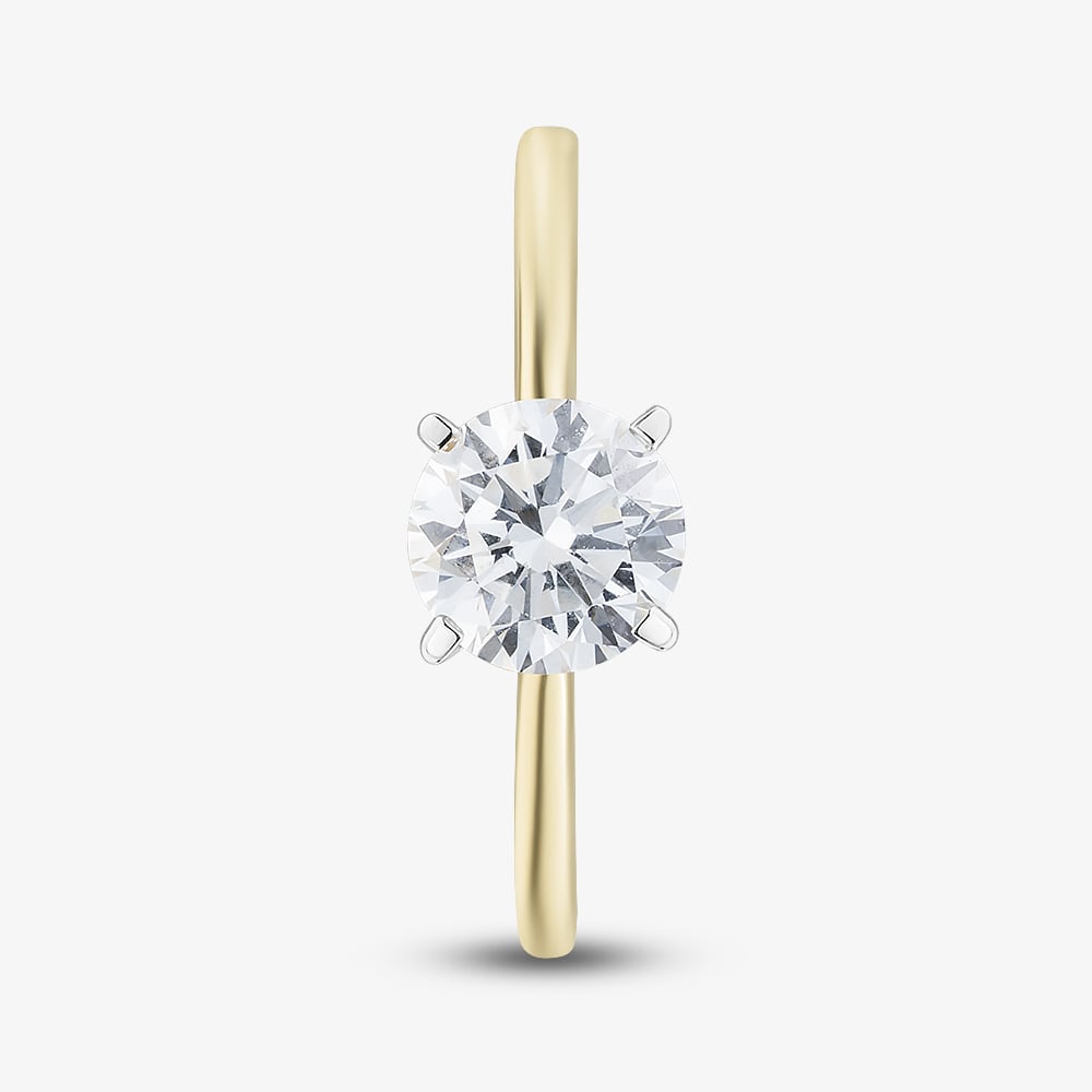 9ct Yellow Gold 1.00ct Brilliant Cut Lab Grown Diamond Solitaire Ring LGR21614-100