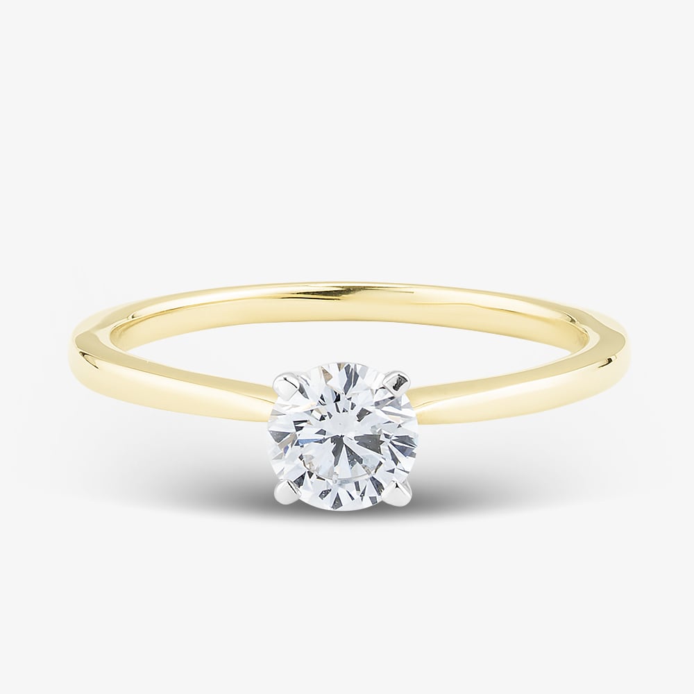 9ct Yellow Gold 0.50ct Brilliant Cut Lab Grown Diamond Solitaire Ring LGR21614-50