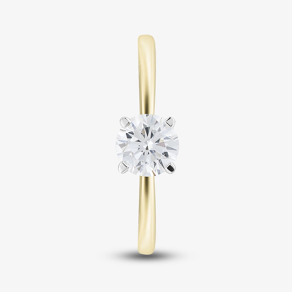 9ct Yellow Gold 0.50ct Brilliant Cut Lab Grown Diamond Solitaire Ring LGR21614-50