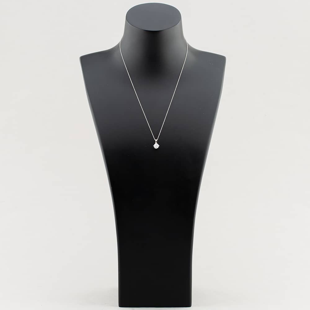 9ct White Gold 1.00ct Certificated Brilliant Cut Lab Grown Diamond Pendant Necklace LGP3119-100AN (WG)