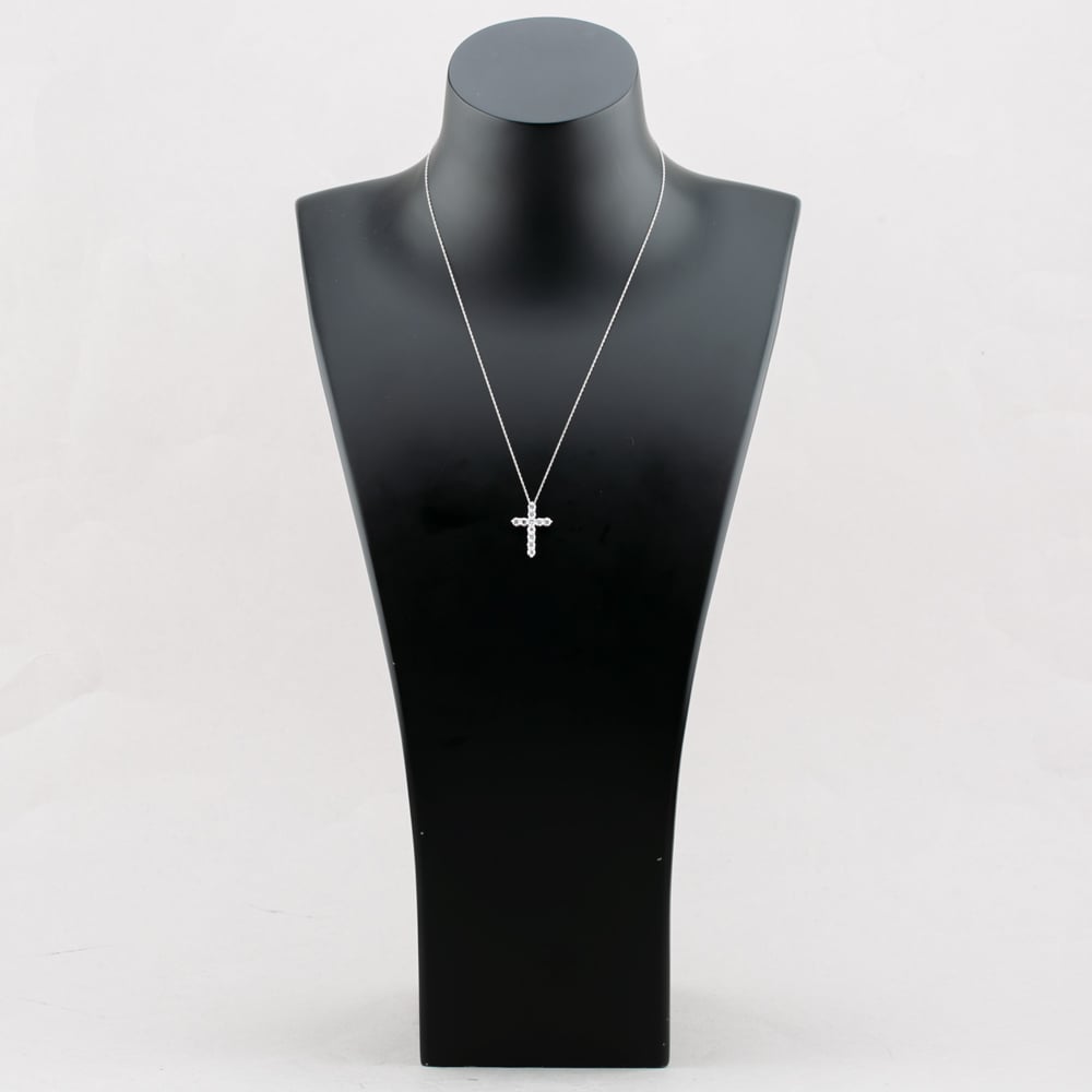 9ct White Gold 1.00ct Lab Grown Diamond Cross Necklace LGP40662-100 (WG)