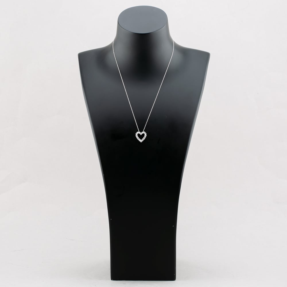 9ct White Gold 1.00ct Lab Grown Diamond Heart Pendant Necklace LGP41093-100 (WG)
