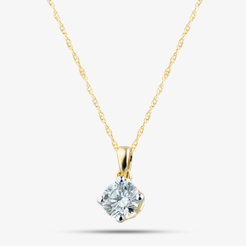 Click to view product details and reviews for Pure Brilliance 9ct Yellow Gold 050ct Lab Grown Diamond Solitaire Pendant Necklace Lgp3119 50an Yg.