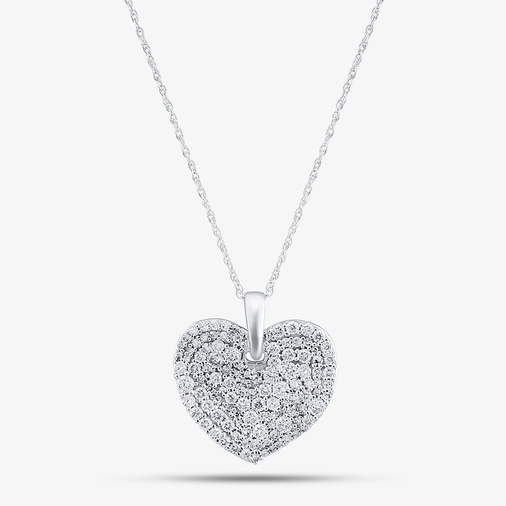 Click to view product details and reviews for Pure Brilliance 9ct White Gold Certified 100ct Lab Grown Diamond Heart Pendant Necklace Lgp45515 100 Wg.