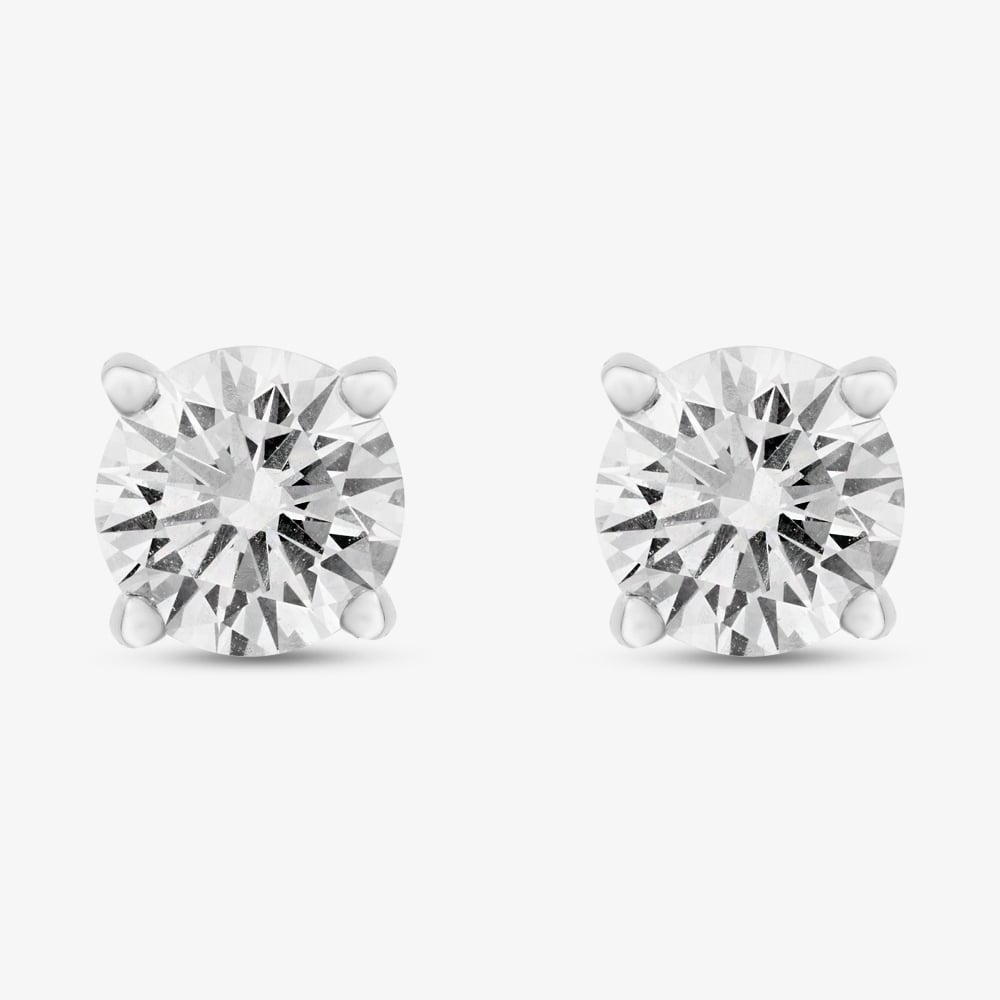 9ct White Gold 3.00ct Certificated Brilliant Cut Lab Grown Diamond Stud Earrings LGE2534-300AP (WG)