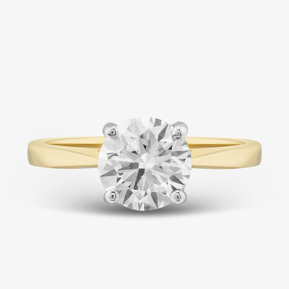 18ct Yellow Gold 1.52ct Brilliant Cut Lab Grown Diamond Solitaire Ring 015MW-M001