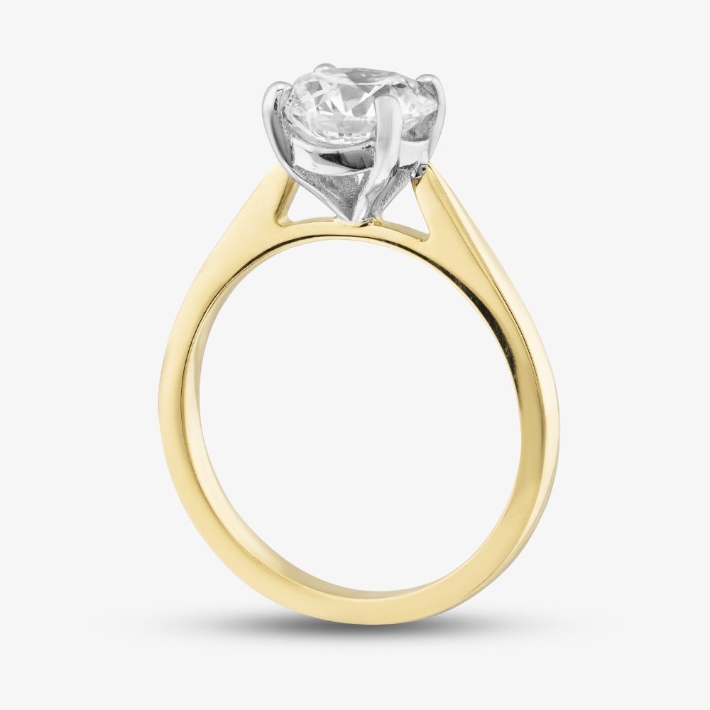 18ct Yellow Gold 1.52ct Brilliant Cut Lab Grown Diamond Solitaire Ring 015MW-M001