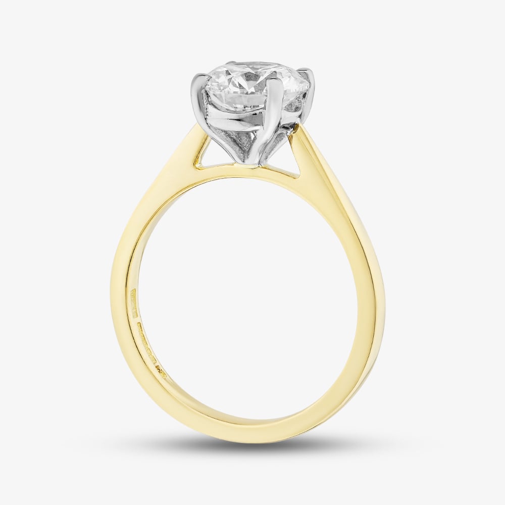 18ct Yellow Gold 1.55ct Certificated Brilliant Cut Lab Grown Diamond Ring 015MW-M002