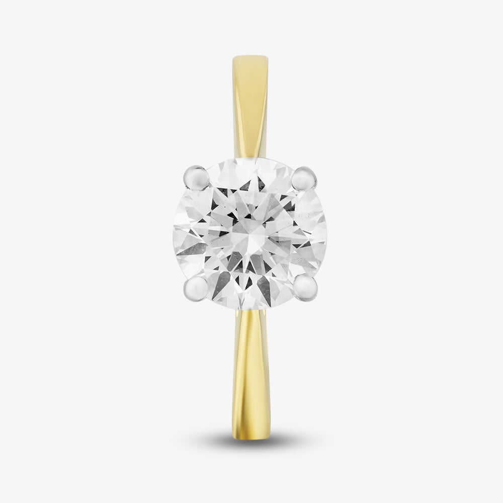 18ct Yellow Gold 1.55ct Certificated Brilliant Cut Lab Grown Diamond Ring 015MW-M002